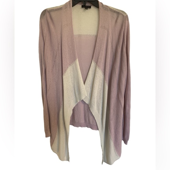 The Limited lilac medium purple ivory waterfall open pastel draped cardigan - Picture 8 of 16